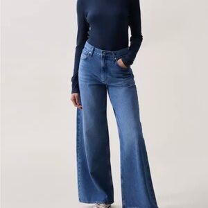 NWT rag & bone Wide Leg High-Rise Blue Women's Jeans